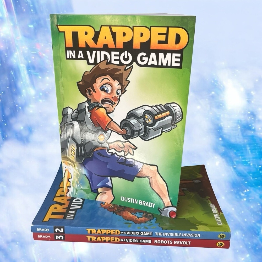 Trapped in a Video Game Book Series 1 2 3 Fiction Paperback Set Bundle Of 3